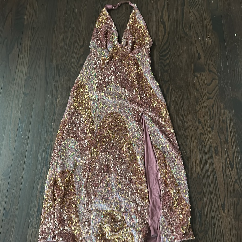 FREE PEOPLE SEQUIN GOWN - Picture 3 of 4